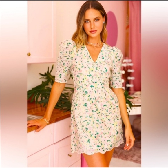 strapless open back dress Francesca Mini Ivory Pastel Strappy Embellished Mini Dress main image 1